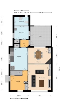 Plattegrond - Smidsstraat 9, 7687 BK Daarlerveen - Begane grond.jpg